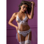 Completo intimo sexy per donna Bra and Gartery Panty Set