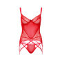 Guepiere per donna perizoma corsetto con reggicalze Lace and Mesh Cami set