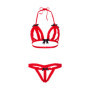 Completo Intimo per donna sexy lingerie Peek-a-boo Ruffle Bra & Panty