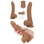 Fallo realistico vaginale anale con ventosa Silicone Studs 8 Inch caramel