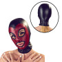 Maschera bondage sexy rossa head mask accessorio per giochi sadomaso