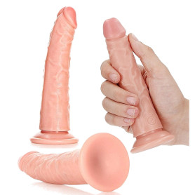 Fallo realistico vaginale anale piccolo dildo con ventosa stimolatore punto g