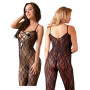 Tutina a rete donna cavallo aperto sexy bodystocking catsuit nero fishnet hot