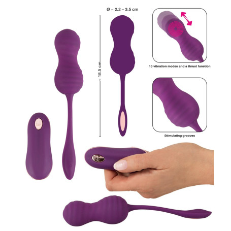 Palline vaginali vibranti in silicone massaggio pavimento pelvico love ball sexy