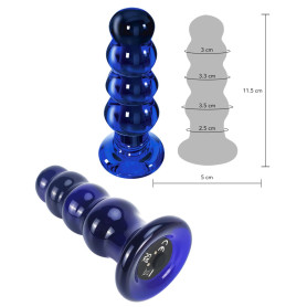 Plug anale vibrante in vetro a sfere sexy dilatatore vibratore butt glass dildo