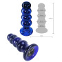 Plug anale vibrante in vetro a sfere sexy dilatatore vibratore butt glass dildo