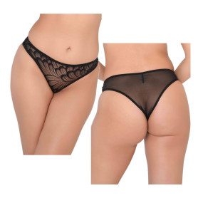 Slip donna mutandina trasparente intimo sexy biancheria erotica tanga nero panty