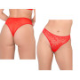 Slip rosso biancheria intima donna lingerie sensuale mutanda tanga trasparente