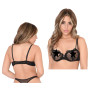 Reggiseno nero trasparente intimo floreale non imbottito biancheria sexy donna