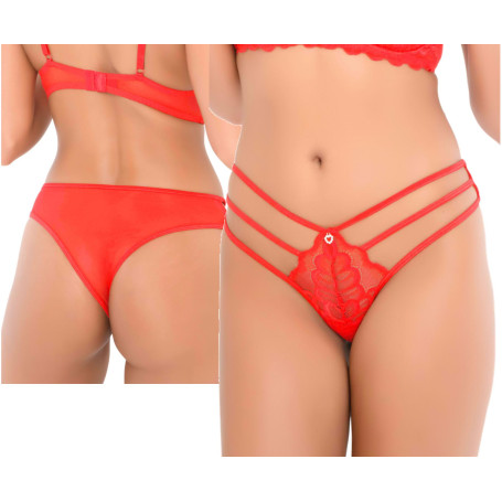 Slip donna biancheria intima sensuale in pizzo rosso lingerie sexy mutandina hot