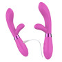 Vibratore rabbit fallo vibrante doppio dildo in silicone stimolatore clitoride