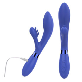 Vibratore rabbit con stimolatore per clitoride dildo vibrante fallo in silicone