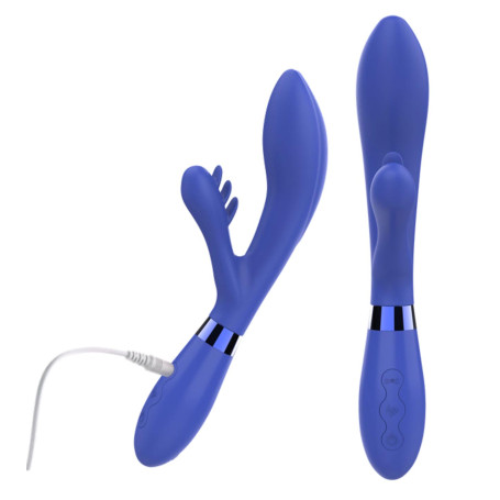 Vibratore rabbit con stimolatore per clitoride dildo vibrante fallo in silicone