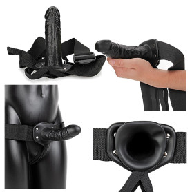 Fallo realistico nero cintura con dildo indossabile  pene finto vaginale anale