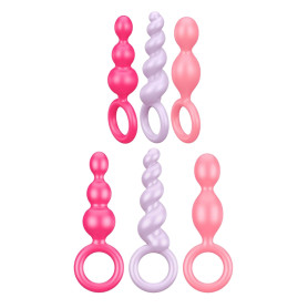 Satisfyer Booty call Set 3 butt plug anale in silicone Kit dilatatore con anello