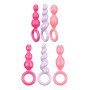 Satisfyer Booty call Set 3 butt plug anale in silicone Kit dilatatore con anello