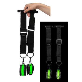 manette per porta door restraint kit glow in the dark neon greenblack