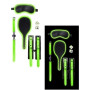 Kit restraint sadomaso sexy costrittivo Set bondage Kit 1 - Glow in the Dark - Neon Green/Black