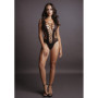 Body per donna bodystocking Contrast Fence Net Teddy