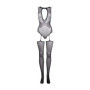 Bodystocking per donna intimo Contrast Suspender Bodystocking