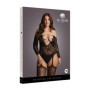 Bodystocking per donna taglie forti Criss Cross Neck Bodystocking