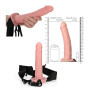 Fallo cavo realistico vaginale anale indossabile hollow strap on 24.5 cm