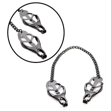 Pinzette strizza capezzoli bondage Monarch Noir Nipple Clamps