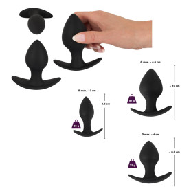 Plug butt anale in silicone kit mini maxi 3-piece Anal Trainer Set