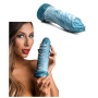 Fallo maxi con ventosa in silicone vaginale anale Sea Serpent Blue Scaly Dildo Blue