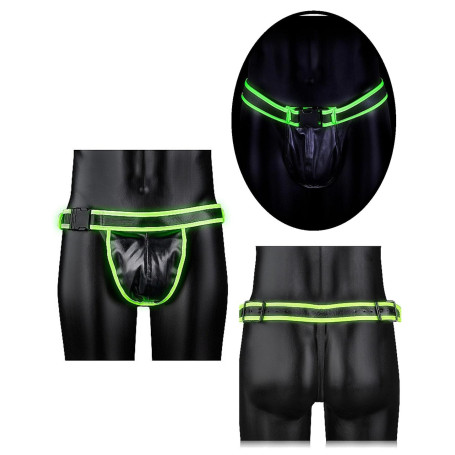 Sospensorio bdsm uomo glow in the dark Buckle Jock Strap