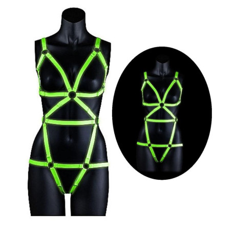 Imbracatura bondage sexy body sadomaso harness glow in the dark