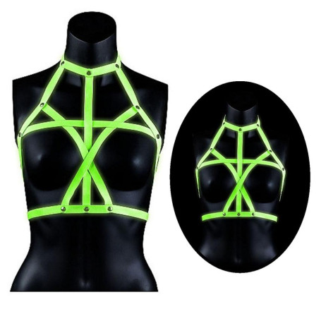 Pettorina bdsm sexy Bra Harness glow in the dark