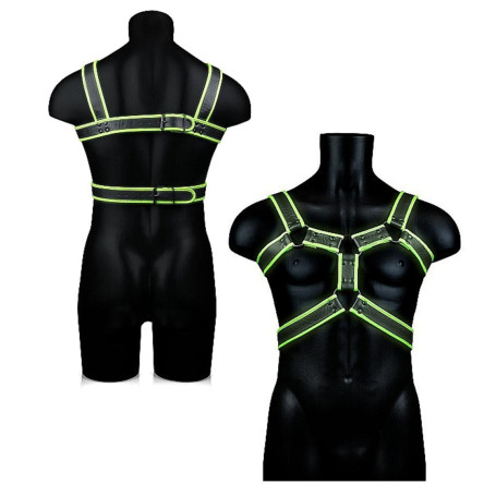 Pettorina uomo sadomaso sexy body harness glow in the dark