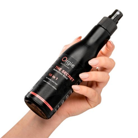 Spray eccitante afrodisiaco ai feromoni the secret elisir lozione corpo e capelli donna