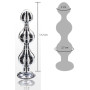Plug anale a sfere in metallo con pietra Diamond Star Beads Medium