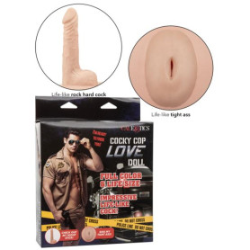 Bambolo gonfiabile ano finto dildo realistico vaginale anale Cocky Cop Love Doll