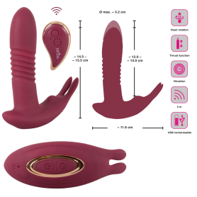 Vibratore indossabile clitoride vaginale 3 Function Vibrator