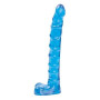 Fallo con testicoli anale vaginale Slimline 22 cm Cobalt Blue