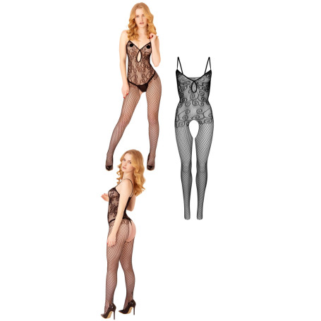 bodystocking sexy per donna Keyhole Net Bodystocking