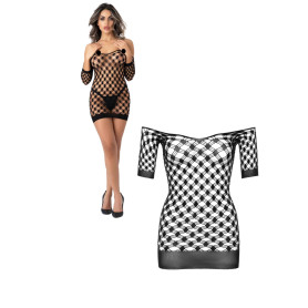 Abbigliamento sexy donna body Fence Net Minidress