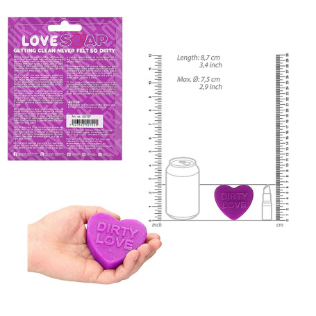 Sapone viola a forma di cuore Heart Soap - Dirty Love - Lavender Scented