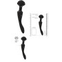 Vibratore wand per donna Shiatsu Bendable Massager Wand Black