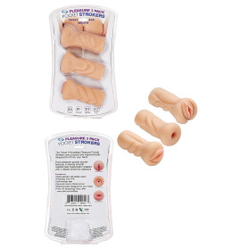 Masturbatore per uomo Stroker Masturbator Kit Pussy Ass Mouth Light