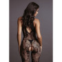 Tutina per donna sexy Criss Cross Neck Bodystocking Black