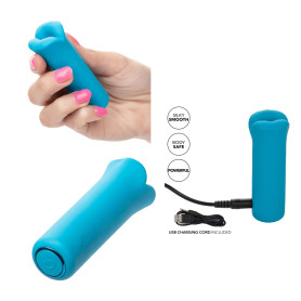 Vibratore in silicone Kyst Lips azzurro