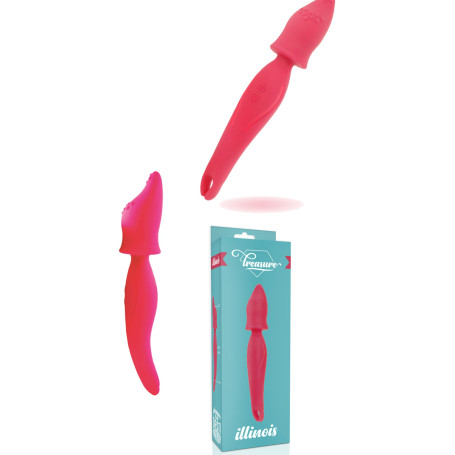 Vibratore ricaricabile Treasure Illinois Wand Duo SIlicone