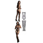 Bodystocking per donna intimo Contrast Suspender Bodystocking