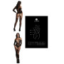 Bodystocking per donna taglie forti Criss Cross Neck Bodystocking