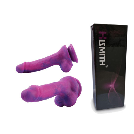 Fallo anale vaginale per macchina del sesso Hismith KlicLok Dildo 19 cm glitter