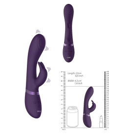 Vibratore rabbit vaginale anale Cato Pulse G-spot viola